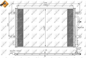 NRF 35404 - CONDENSADOR AUDI A4 1.9D 01-565X385