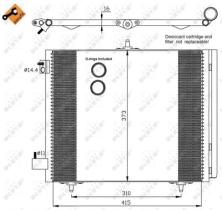 NRF 35405 - CONDENSADOR CITROEN C3 1.4D 02-415X