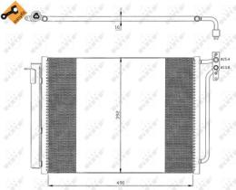 NRF 35406 - CONDENSADOR BMW X5 3.0D 00-490X392X