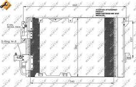 NRF 35416 - CONDENSADOR OPEL ASTRA 1.6 98-540X3