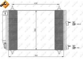 NRF 35445 - CONDENSADOR PEUGEOT 307 2.0D 01-510