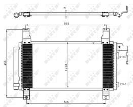 NRF 35464 - CONDENSADOR MAZDA 6 2.0D 03-595X323