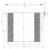 NRF 35468 - CONDENSADOR BMW X3 3.0 04-525X473X1