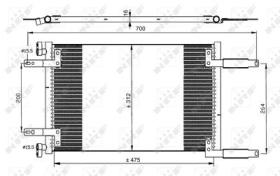 NRF 35493 - CONDENSADOR FIAT DOBLO 1.9D 01-475X