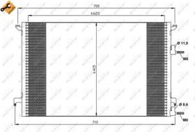 NRF 35516 - CONDENSADOR SAAB 9-3 1.9D 03-620X41