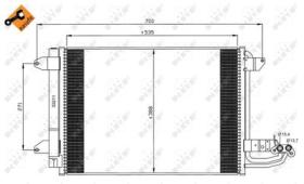 NRF 35520 - CONDENSADOR VW GOLF 1.9D 04-535X388