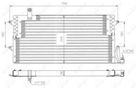 NRF 35534 - CONDENSADOR VW PASSAT 1.8 88-712X32