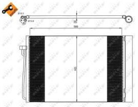 NRF 35537 - CONDENSADOR BMW 5 2.2 04-580X421X16