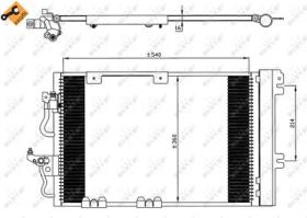 NRF 35554 - CONDENSADOR OPEL ASTRA 1.6 04-540X3