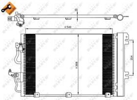 NRF 35555 - CONDENSADOR OPEL ASTRA 1.6 04-545X3