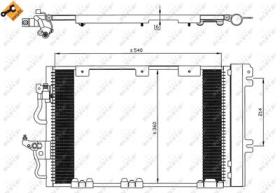 NRF 35556 - CONDENSADOR OPEL ZAFIRA 1.6 05-545X