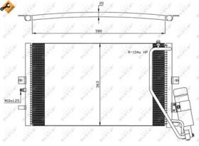 NRF 35558 - CONDENSADOR SAAB 9-5 2.0 98-580X363