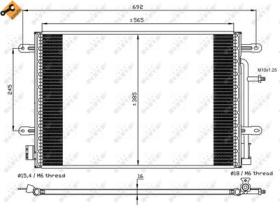 NRF 35560 - CONDENSADOR AUDI A4 2.0D 05-565X385