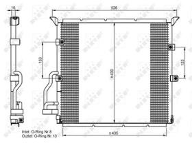 NRF 35586 - CONDENSADOR BMW 3 1.6 91-440X430X21