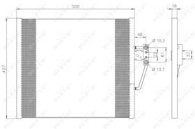 NRF 35587 - CONDENSADOR BMW 5 2.0 96-500X424X18