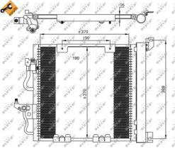 NRF 35598 - CONDENSADOR OPEL ASTRA 1.7D 04-370X