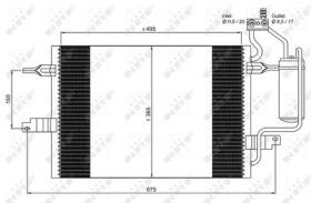 NRF 35599 - CONDENSADOR OPEL MERIVA 1.6 03-495X