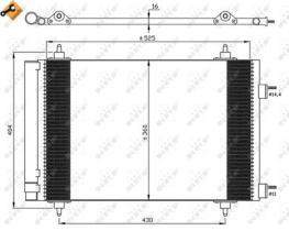 NRF 35611 - CONDENSADOR PEUGEOT 307 2.0D 01-525