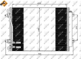 NRF 35613 - CONDENSADOR VW PASSAT 1.4 11-570X46