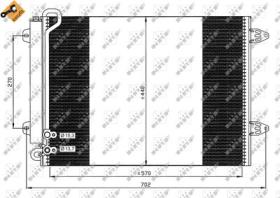 NRF 35614 - CONDENSADOR VW PASSAT 2.0D 11-570X4