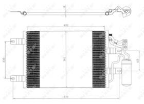 NRF 35646 - CONDENSADOR OPEL MERIVA 1.7D 03-495