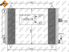 NRF 35649 - CONDENSADOR PEUGEOT 407 2.0D 04-515