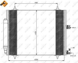 NRF 35669 - CONDENSADOR PEUGEOT 807 2.2D 03-550