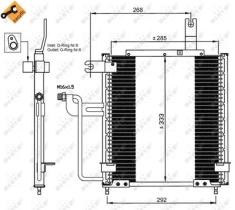 NRF 35744 - CONDENSADOR MAZDA DEMIO 1.3 96-285X