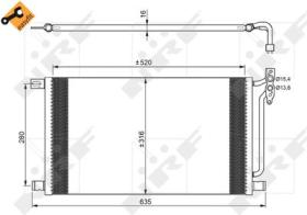 NRF 35748 - CONDENSADOR BMW X3 2.0D 04-520X310X