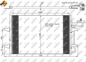 NRF 35770 - CONDENSADOR VOLVO V50 2.0D 04-580X3
