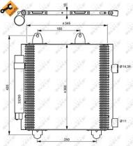 NRF 35778 - CONDENSADOR TOYOTA AYGO 1.0 05-345X