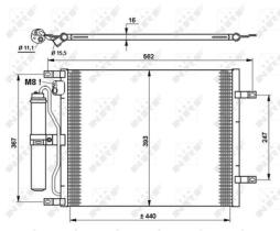 NRF 35783 - CONDENSADOR NISSAN MICRA 1.5D 03-44