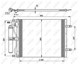 NRF 35784 - CONDENSADOR NISSAN NOTE 1.5D 04-440