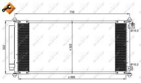 NRF 35791 - CONDENSADOR HONDA JAZZ 1.4 02-685X3