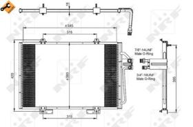 NRF 35815 - CONDENSADOR RENAULT ESPACE 2.0 91-5