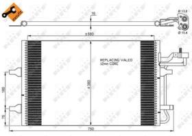 NRF 35842 - CONDENSADOR VOLVO V50 2.0D 04-580X3