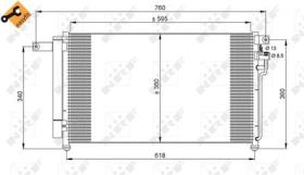 NRF 35851 - CONDENSADOR KIA RIO 1.4 05-595X360X