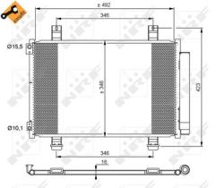 NRF 35854 - CONDENSADOR OPEL AGILA 1.2 08-492X3