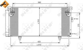 NRF 35868 - CONDENSADOR SUBARU OUTBACK 2.5 04-6