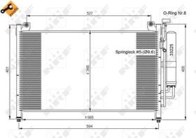 NRF 35870 - CONDENSADOR MAZDA 2 1.3 08-565X348X