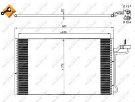 NRF 35882 - CONDENSADOR VOLVO V50 2.4 04-580X38