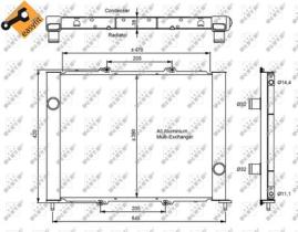 NRF 35887 - CONDENSADOR RENAULT CLIO 01-470X390