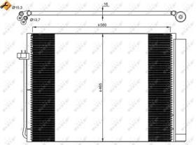 NRF 35906 - CONDENSADOR BMW X5 3.0D 14-580X465X