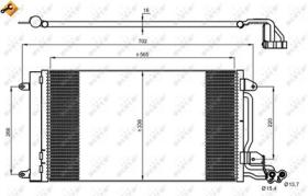 NRF 35910 - CONDENSADOR VW POLO 1.2 09-565X336X