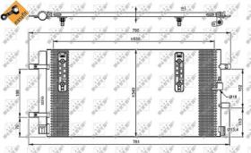 NRF 35916 - CONDENSADOR AUDI A4 2.0D 08-630X340