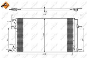 NRF 35919 - CONDENSADOR OPEL ASTRA 1.4 10-615X3