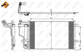 NRF 35922 - CONDENSADOR MAZDA 3 1.6 09-573X371X