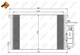 NRF 35929 - CONDENSADOR OPEL VECTRA 1.8 02-610X