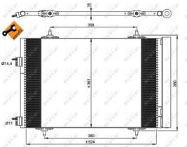 NRF 35945 - CONDENSADOR PEUGEOT 508 1.6D 11-524