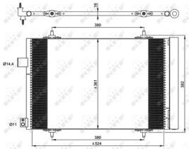 NRF 35946 - CONDENSADOR CITROEN C5 2.0D 08-524X